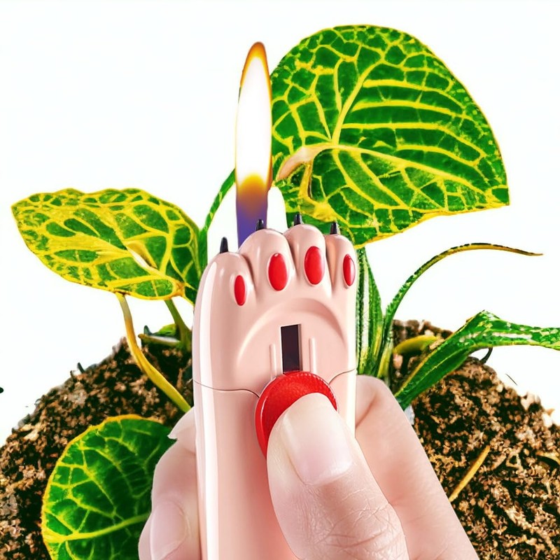 Cute Cat Butane Lighter, Creative Cat Paw, Refillable Butane Torch,
