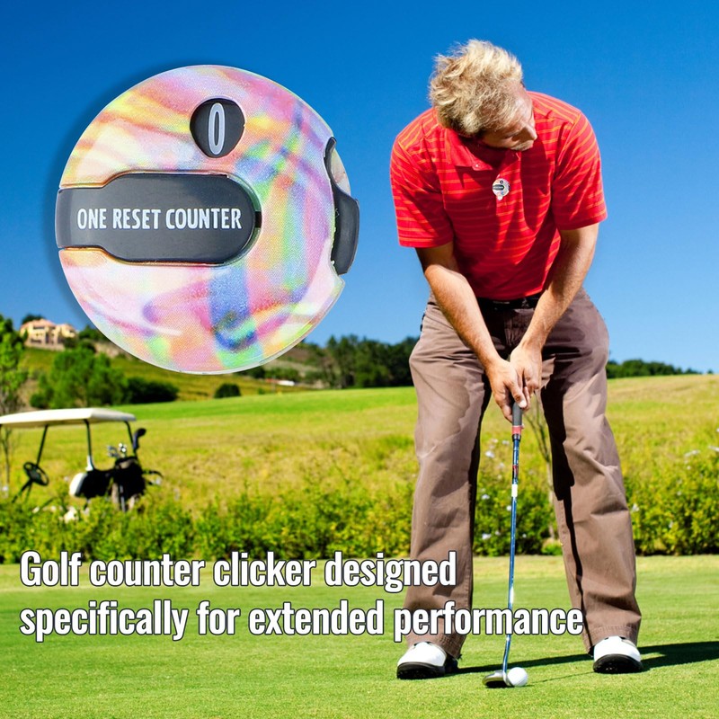 Golf Score Counter, Golf Stroke Counter Mini Clicker with Clip