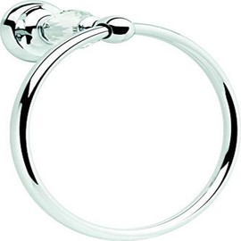Delta Faucet NOR46-CHC Nora Towel Ring, Chrome & Clear