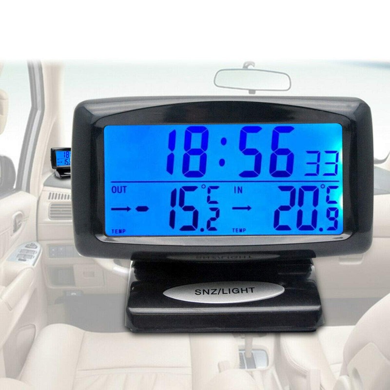 SANWAN Car LCD Digital Temperature Clock 2 in 1 Indoor