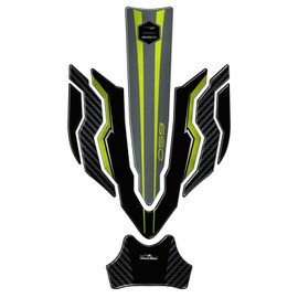 Resin Bike Motorcycle 3D Stickers Compatible with Kawasaki Z650 2024 Black. Bike Tank Protector from Impact and Scratches. Sticker 3D Resin Gadget Moto