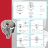 SPARES2GO Universal Dual Flush Toilet Valve 1.5" 2" WC Cistern