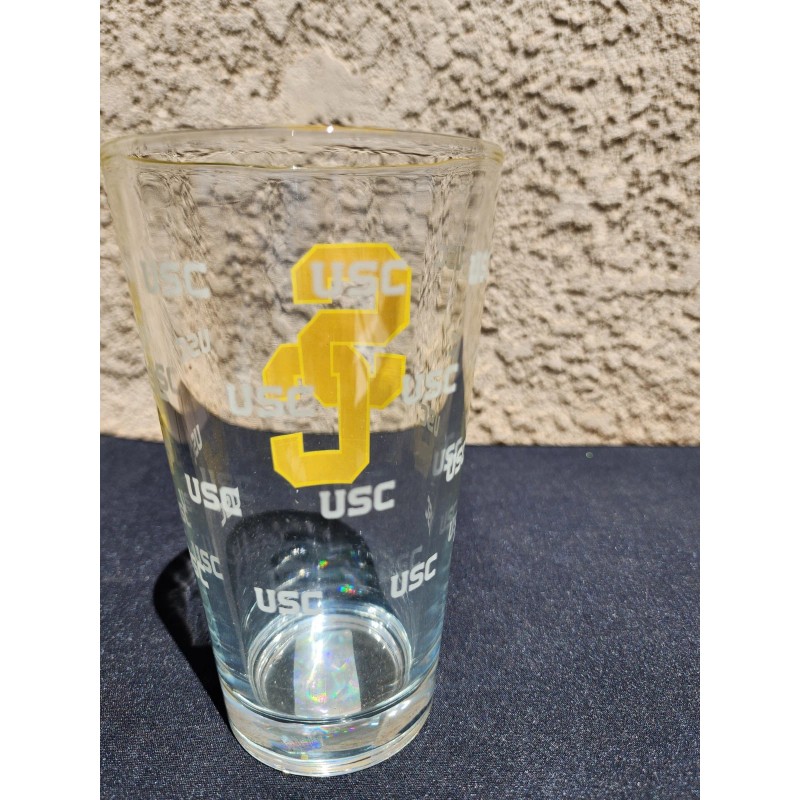 Libbey (Quantity 6) USC Trojans 16oz. Satin-Etched Logo Pint Glasses