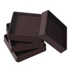 2.5x2.5 Square Rubber Furniture Caster Cups, Anti-Sliding Furniture Pads Bed
