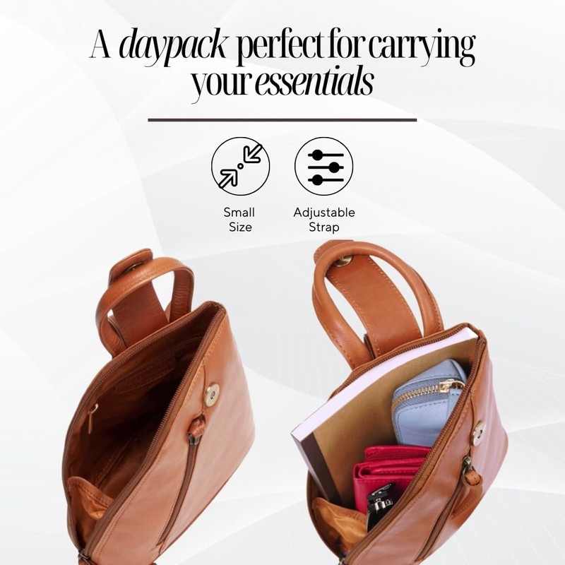 Lloyd Baker London Genuine Leather Backpack, Real Leather Backpack for