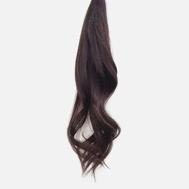 Brown Long Straight Human Hair Hairpiece (WFLOMYT) / 브라운 긴 생머리 인모 헤어피스 (WFLOMYT)