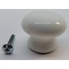 1-1/4" White Porcelain Round Knob handle pull drawer desk cabinet