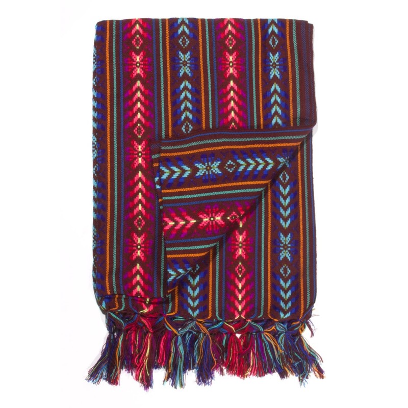 Del Mex Mexican camino de mesa tejida bufanda estilo Rebozo