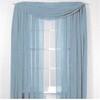 Decotex Beautiful Elegant Solid Slate Blue Sheer Scarf Valance Topper 37" X 216" Long Window Treatment Scarves