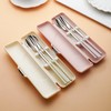 Cutlery Set, Stainless Steel, Chopsticks, Fork, Spoon, 3-piece Set, with