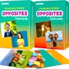 QUOKKA 104 Opposites Vocabulary Flash Cards with Realistic Images for