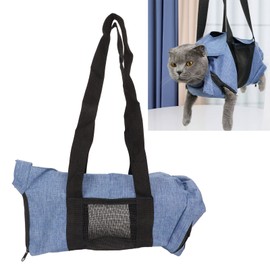 KUIDAMOS Pet Cat Grooming Bag, Adjustable Cat Shower Bag, Cat Carrier Bag with Waterproof Lining for Nail Cutting, Bathing, Going Out