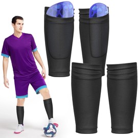 2 x Shin Pad Holder, Football Shin Pads, Socks, Socks, Sleeve, Socks with Optimised Insert Pocket, Football Equipment for Shin Pads, Children