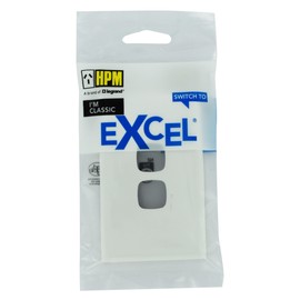 HPM Excel 2 Gang Coverplate, Matt White
