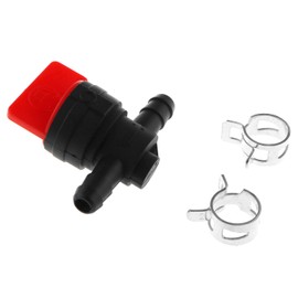 Cut Off Valve DGZZI 3PCS 1/4Inch Inline Gas Fuel Shut Off Switch Valve with Clamps for 494768,493960,698183,698181,697947,5019H Lawn Tractor