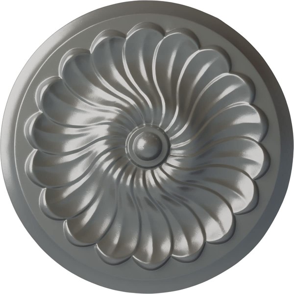 12 1/4"OD x 2 1/4"P Flower Spiral Ceiling Medallion (Fits