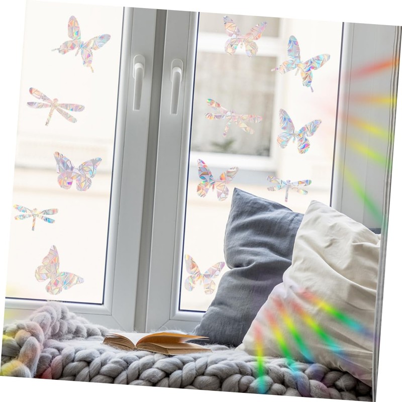 STOBAZA 8 Sets Cute Butterfly Window Decals Bird Collision Window
