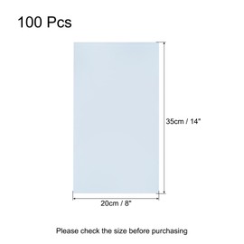 uxcell 100Pcs 14x8 Inch Shrink Wrap Bags, Blue Clear PVC Heat Shrink Wrap for Gift Basket, Bath Soaps, Candles and Homemade DIY Projects