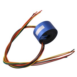 CNBTR 6 Wires 12.7MM Hole Dia Current Conductors Circuits Through Hole Slip Ring 380V AC/DC 10A Power Collector Ring 54mm