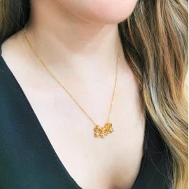 Tutti Joyería Artesanal | Collar de Hijos Personalizable - Hija e Hijo - 2 Hijas - 2 Hijos - Chapa de Oro Premium