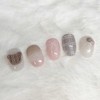 [Handmade Nail Tips] Baby Mocha Nail Tips - Petit Almond
