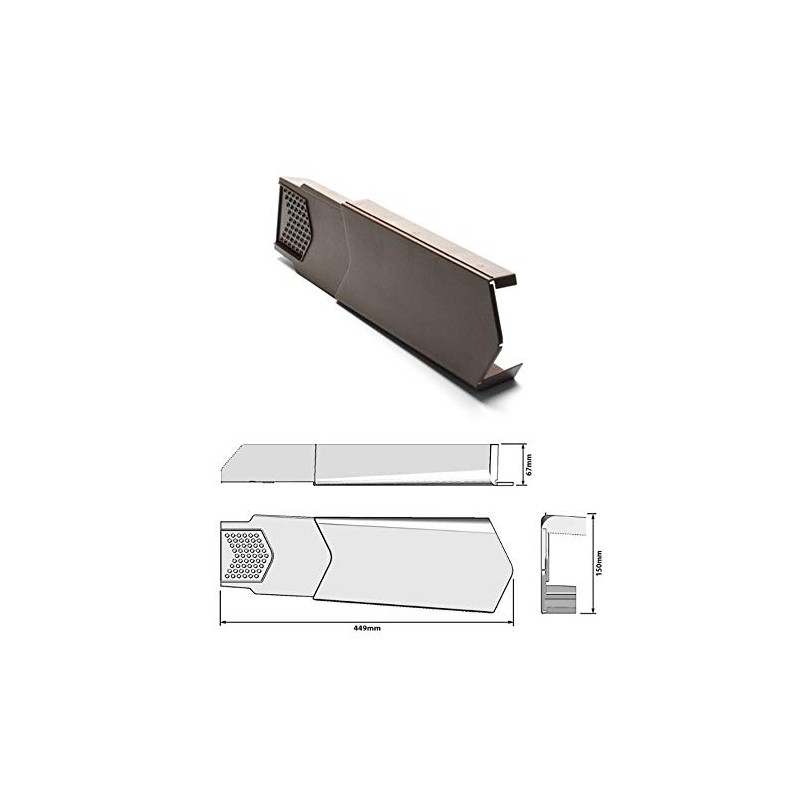 Manthorpe Dry Verge Left Hand Brown - Gable/Apex Roof Tile