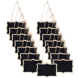 Pack of 15 Small Blackboards for Labelling, Chalkboard, Small Double-Sided, 8.5 x 6 cm, Wooden Boards for Labelling for Wedding, Buffet, Messages, Easy to Clean