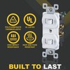 Faith White Double Light Switch (2-Pack) | Two Single-Pole Wall