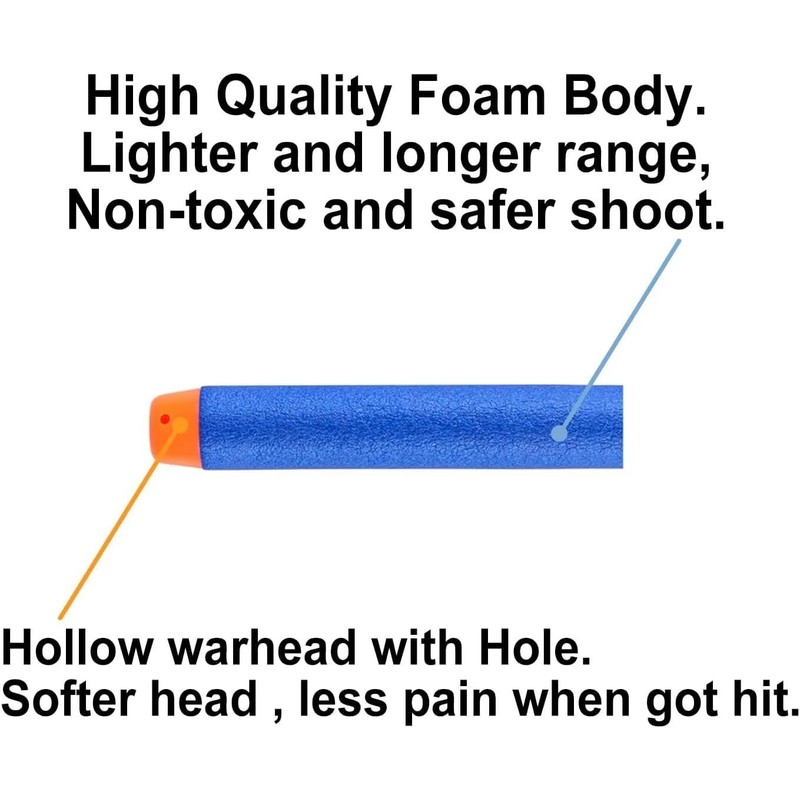 Nerf N Strike Blaster Compatible Dart Bullets, Compatible with All