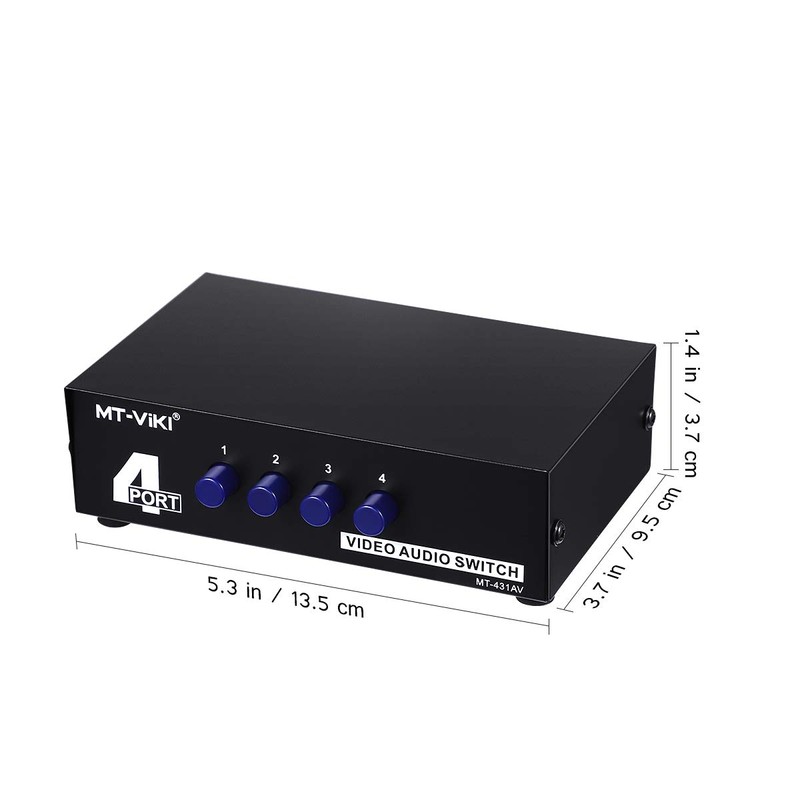 rosenice RCA Switch MT-431AV 4 Way AV Switch 4 in