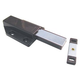 Touch Latch Magnetic Push Open Door Latch For Large Doors - Brown - 2 Pack