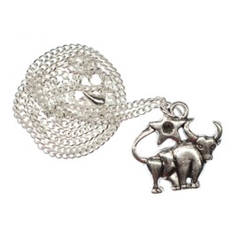 Miniblings Taurus Necklace 45 cm Zodiac Sign Horoscope Star – Handmade Fashion Jewellery – Link Chain Silver-Plated, Metal