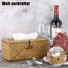 Seagrass Tissue Box, Pack of 2 Rectangular Woven Tissue Box,