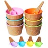 TRIXES Set of 6 Ice Cream Dessert Bowls and Matching