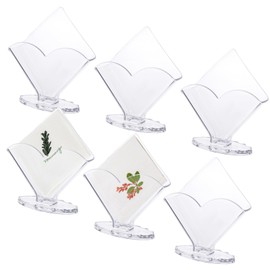 6 Pack Napkin Holder Acrylic Cocktail Napkin Holder for Bathroom Kitchen Dining Table, Coffee Filter Holder Hotel Restaurant décor, Clear
