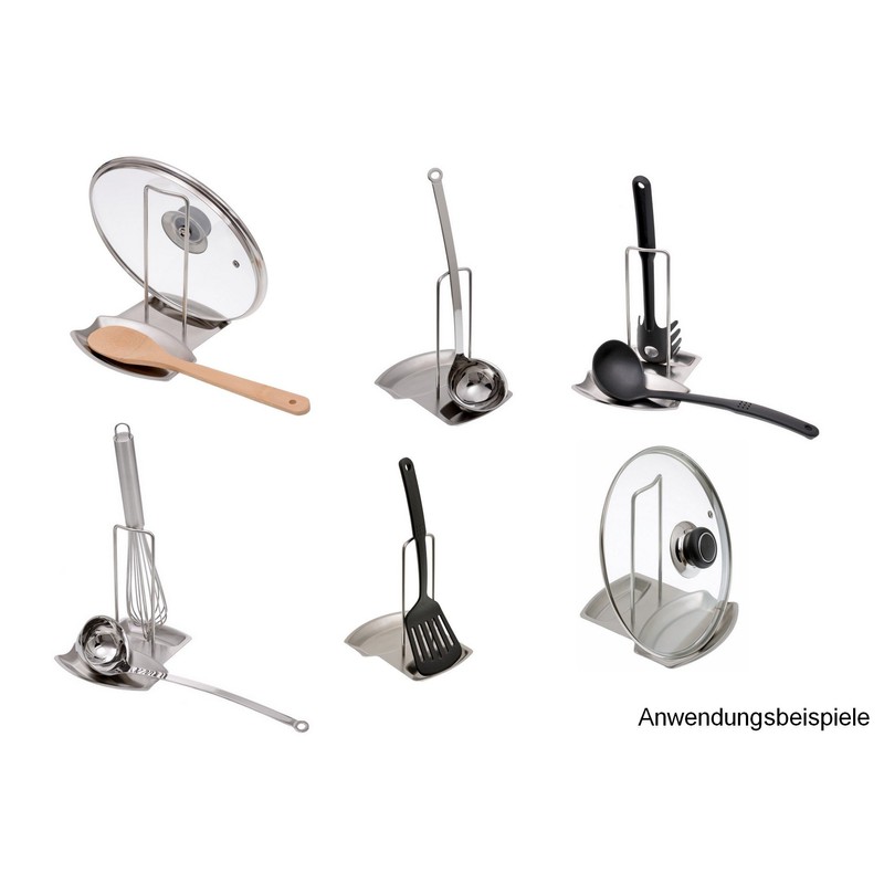 GRÄWE Stainless Steel Pot Lid Holder with Spoon Rest