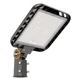DEMILARE Parking Lot Light 240W 36,000LM Slip Fitter Led Street Pole Light with Dusk-to-Dawn Photocell Quick Installation Design Commercial Area Lighting for Parking Lot, Roadways ETL Listed