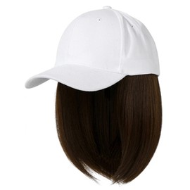 WDOPEN- Wig baseball cap,Adjustable detachable wig hat,Wig one piece cap.There are two kinds of hats in black and white, with beautiful product design, suitable for your needs for wigs (white)