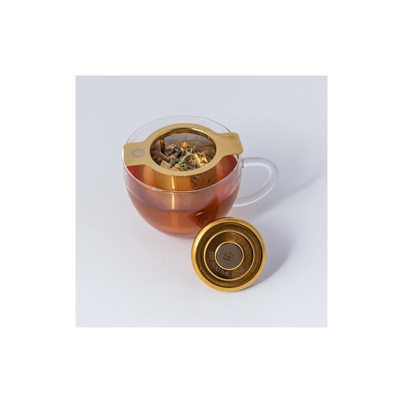Tea-Sing Gold Tea Strainer – Loose Leaf Tea Infuser with