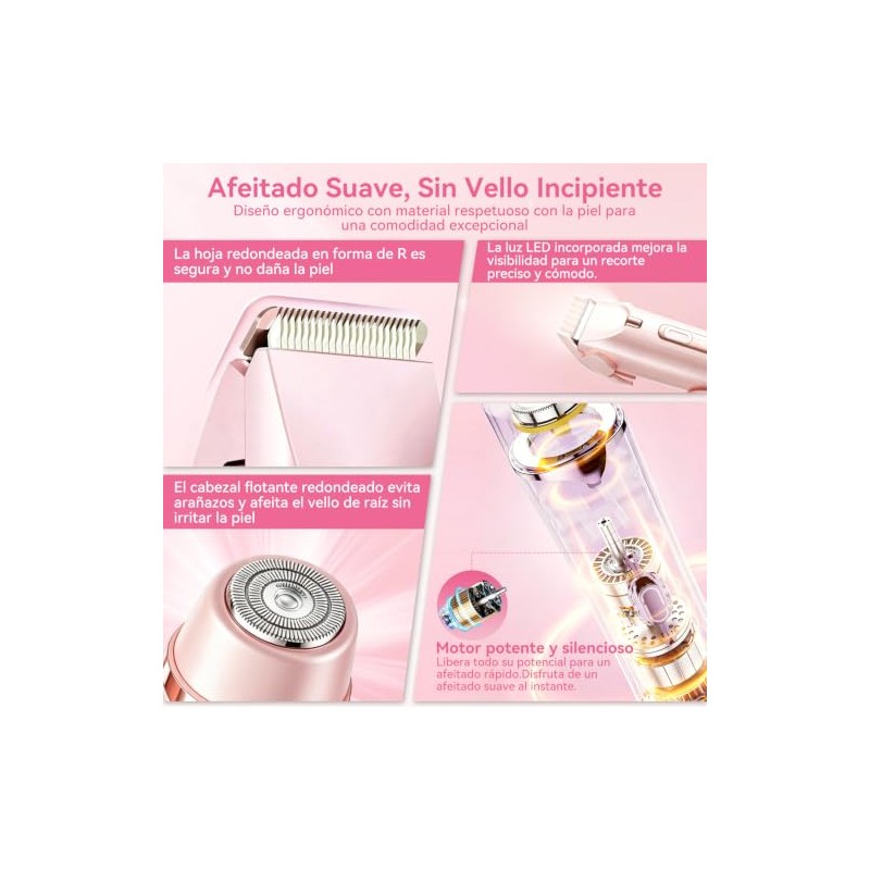 Cieloazul Epilator Depiladora El?ctrica Mujer Iluminaci?n