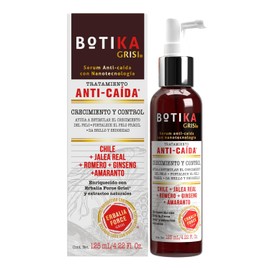 Botika Grisi - Serum Anti-Caída con Nanotecnología, Chile, Ginseng, 125 ml | Jalea Real, Romero y Amaranto, Erbalia Force, fortalece pelo frágil, brillo y sedosidad, no se enjuaga