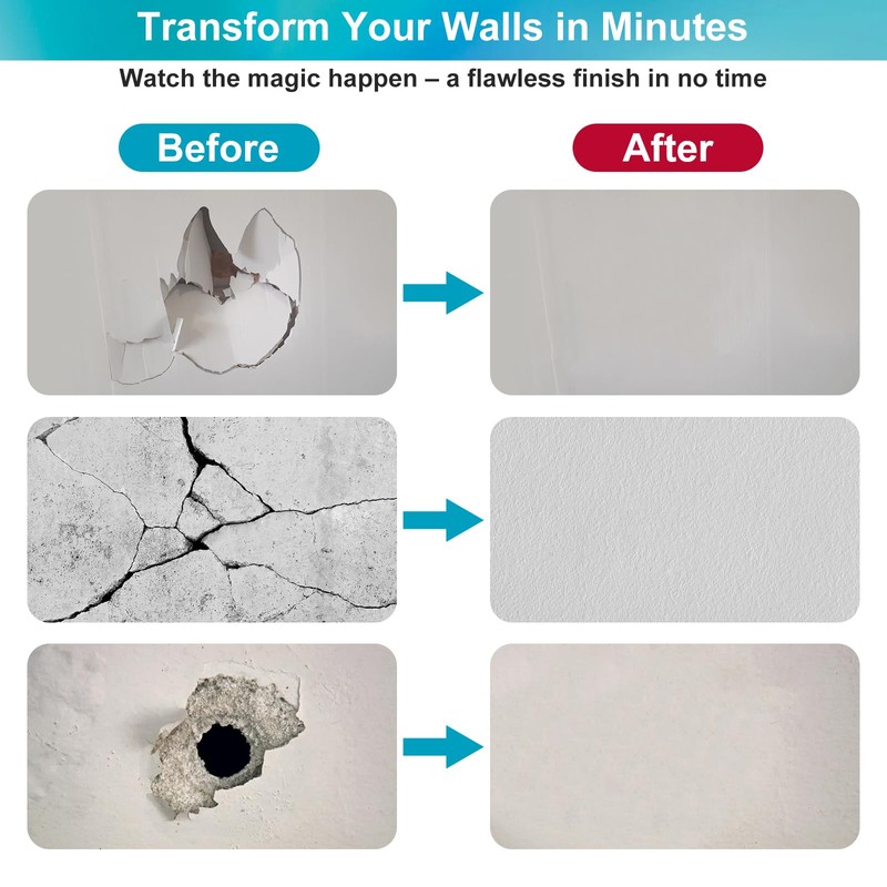 Drywall Repair Kit with 12"x12" Dry Wall Repair Panel, 33-in-One