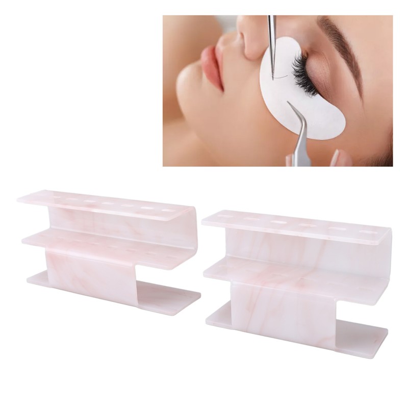 2Pcs Tweezers Organizer Rack 6 Holes and 8 Holes Plastic
