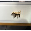 Bright Gold Animal Drawer Knobs - Dresser Cabinet (9. Dog)