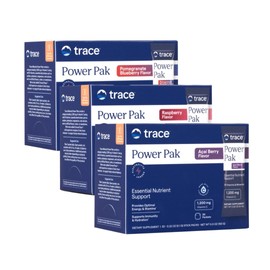 Trace Minerals Power Pak | Electrolyte + 1200mg Vitamin C, Zinc, Magnesium | Immunity, Hydration & Energy Support | Pomegranate Blueberry, Raspberry, Acai Berry | 30 ct Variety Pack