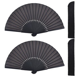 Amajiji Folding Hand Fans for Women, Foldable Chinese Japanese Vintage Bamboo Silk HandHeld Folding Fans for Dance, Performance, Decoration, Wedding, Party, Gift