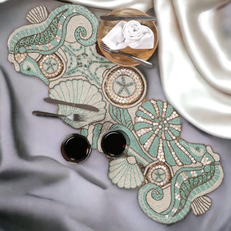 Handmade Beaded Table Runner, Beaded Runner for Table, Beaded Table