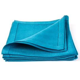 LinenMe X4 Emilia Napkins, 20 x 20, Lagoon