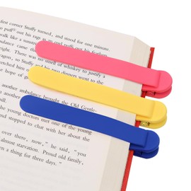 SMUK 3pcs Silicone Automatic Bookmark, Unique Bookmark Page Keeper for Reading Lovers Women Men Kids Teachers, Book Page Holder Markers Clip Book Marks Reading Accessories Gifts