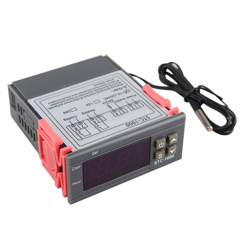 HALJIA STC-1000 220V Temperature Controller All-purpose Digital Thermostat Temperature Calibration